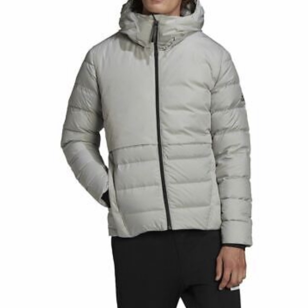 NWT Grey Adidas Traveer COLD.RDY Feather Down Coat